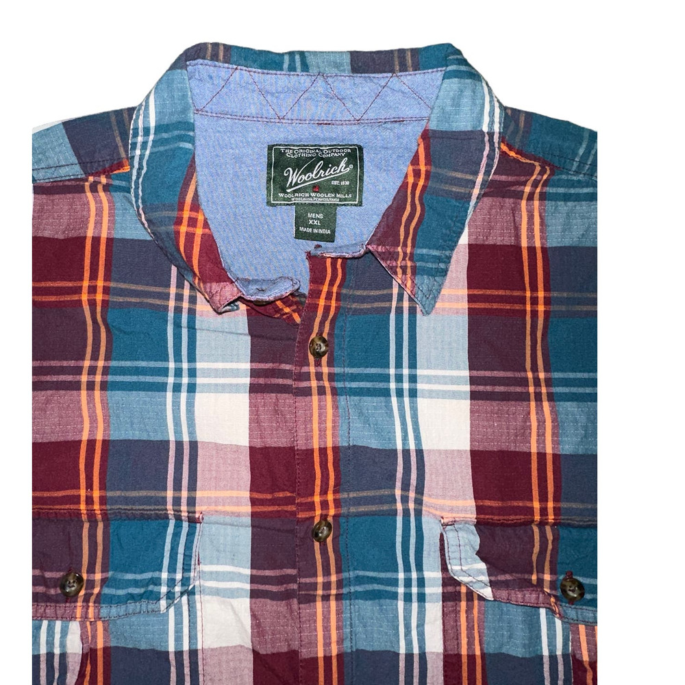 Woolrich Eco Rich Midway Yarn Plaid Button Up Shirt Size: XXL‎